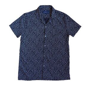 Abercrombie & Fitch Navy Star Print Button-Up Shirt – Men’s Size S